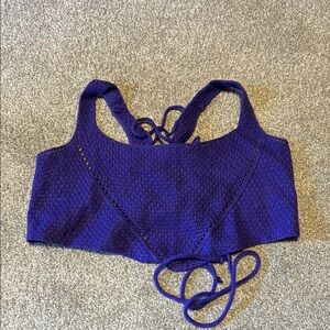Women's Purple Lace-Up Bralette